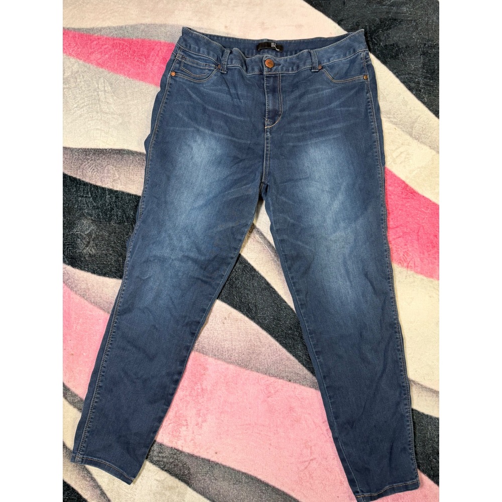 1822 Denim Womens Skinny Jeans Dark Wash Blue Size 33 Stretch Casual Slim Fit